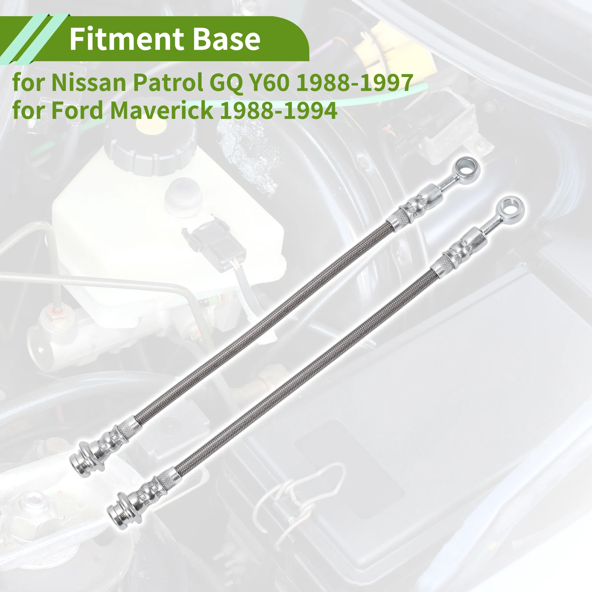 

UXCELL 2 шт. комплект задних удлиненных тормозных шлангов для Nissan Patrol GQ Y60 1988-1997, плетеный тормозной шланг для Ford Maverick 1988-1994 гг.