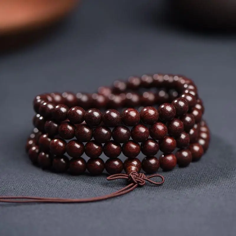 

Xiaoye Rosewood Bracelet New Blackwood Hainan Black and Red Scented Rosewood Bracelet Genuine Men's and Women's Crafts Wholesale