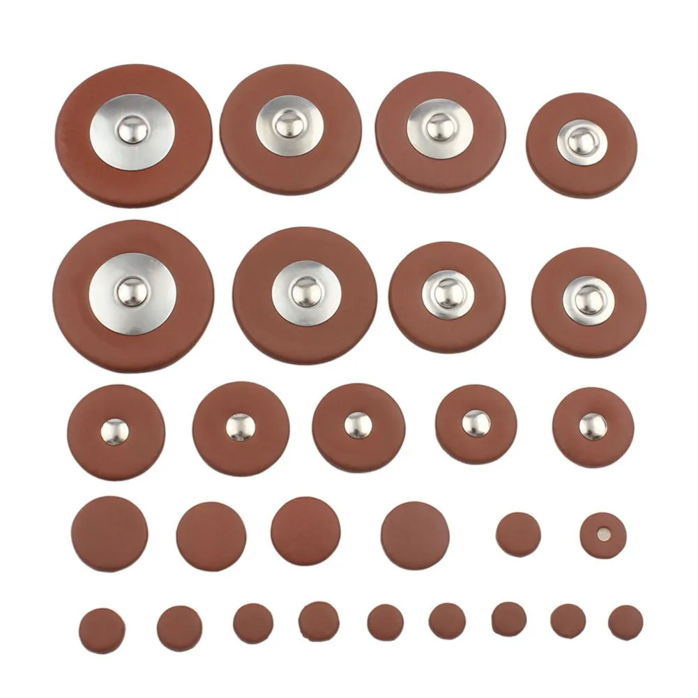 Saxophone Mid-Range And High-Pitched Leather Pads Alto /Tenor /Soprano Tweeter Pads Protect Keys Treble Vintage Round Mat