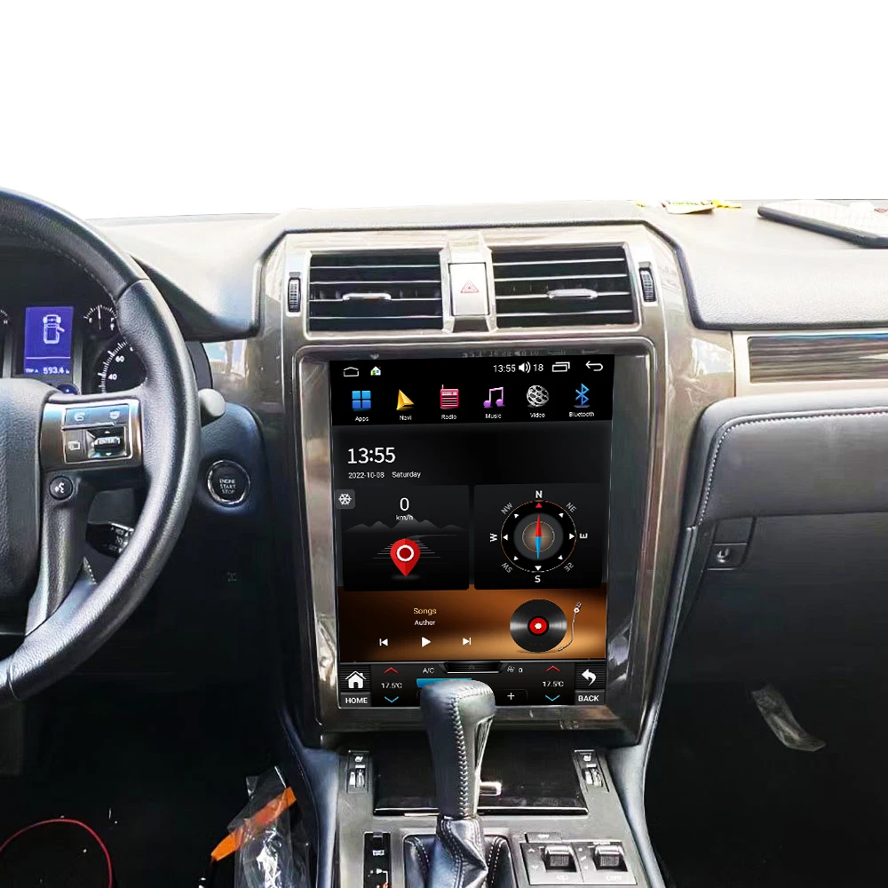 15.6 Inch Automotive Multimedia Android 14 AUTO Carplay For Lexus GX460 2010-2019 CAR GPS Navigation Touch Stereo IPS Radio Head