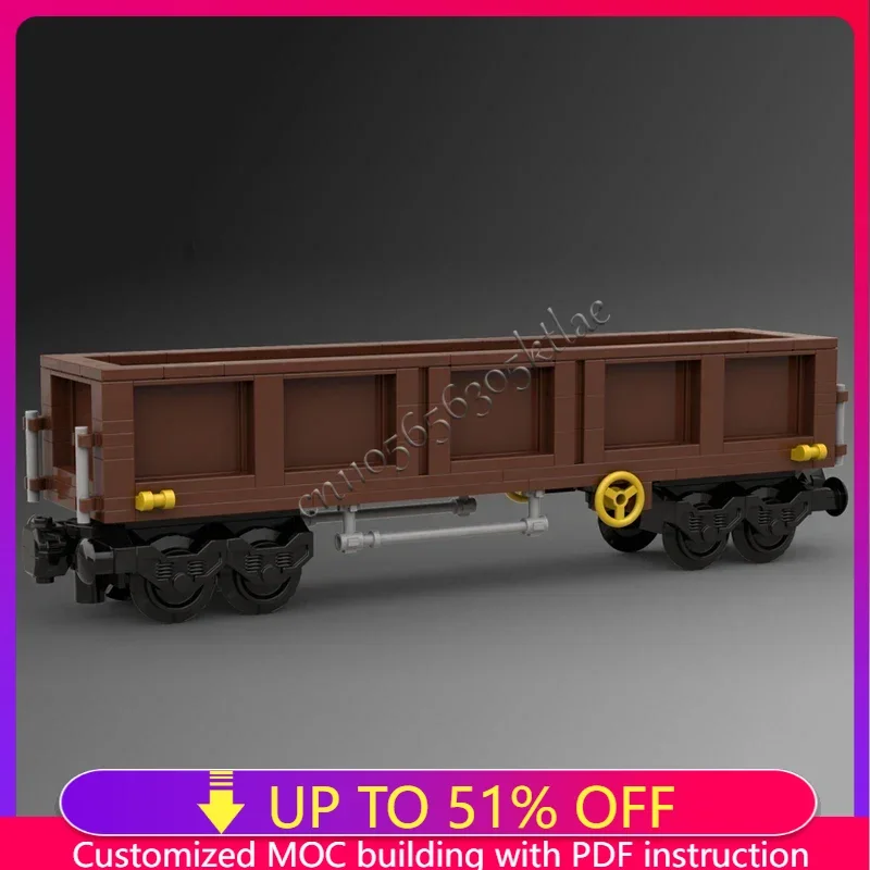 

НОВЫЙ 141 шт. MOC City Open Coal Wagon Автомобиль Танк Поезд Модель DIY Творческие идеи Технология Детская игрушка Сборка Головоломка Подарок на день рождения