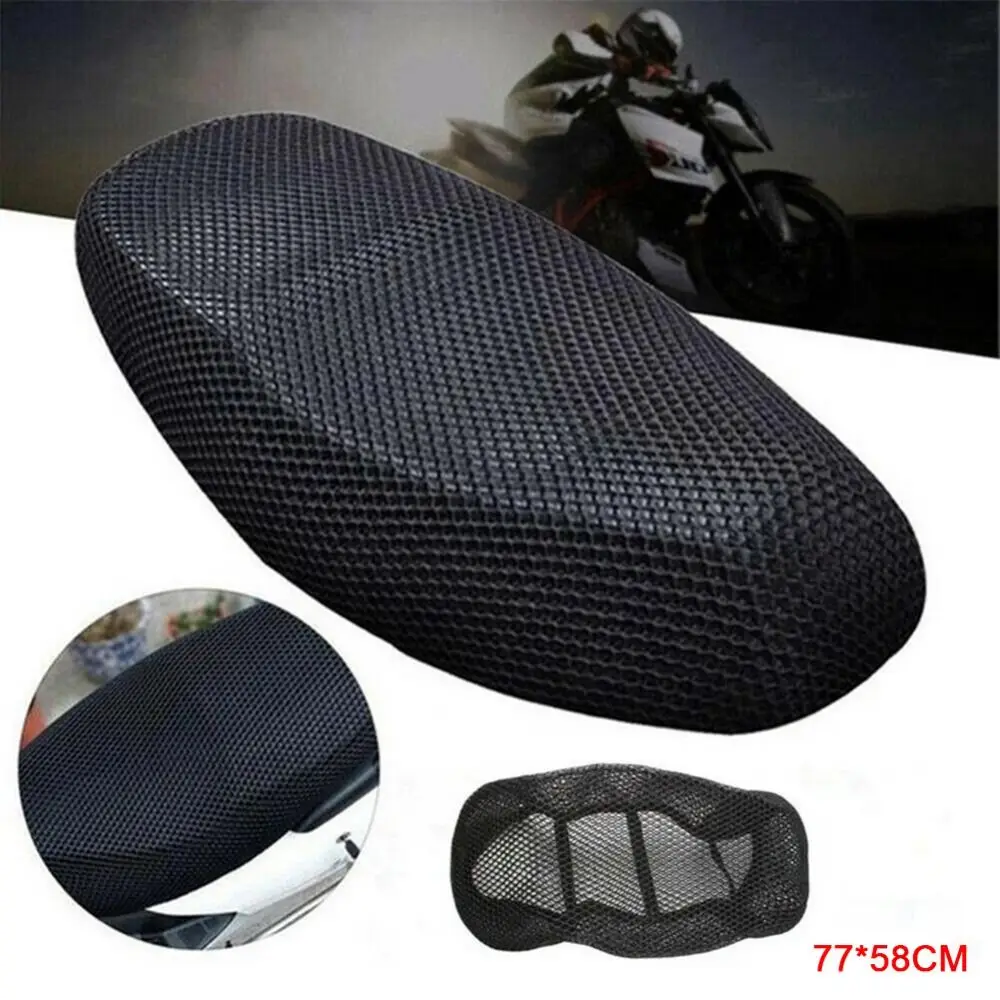 Breathable 3D Mesh Fabric Honeycomb Design For Scooter Electric Bicycle Seat Cover Heat Insulation Seat Cushion Pad