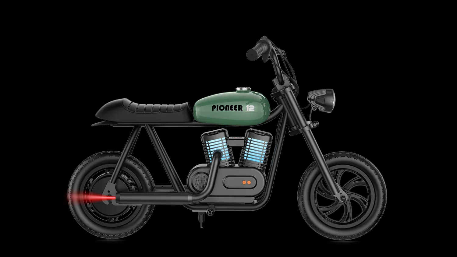 24V 160W Electric Cafe Racer Cruiser with Bluetooth Speaker, 10MPH, 22.2V Lithium Battery, 12