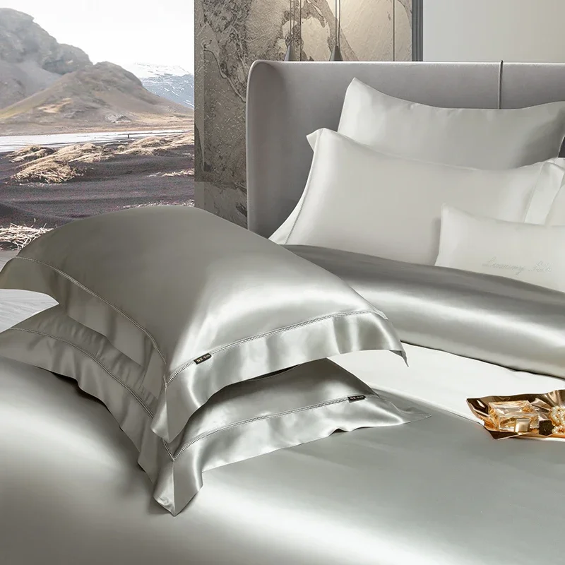 2025 Light Pillowcase - 20x26inch, 100% Silk 6A, Summer, Single Size Skin-Friendly