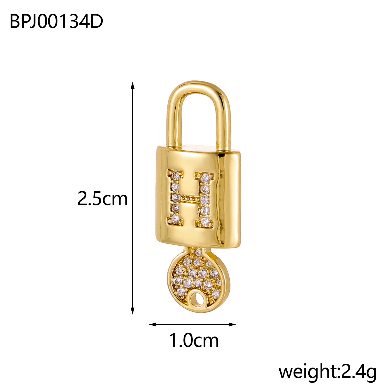 High Quantity Stainless Steel Pendant Women Men Unique Shape Lock Key Crystal Charms For DIY Necklace and Bracelet