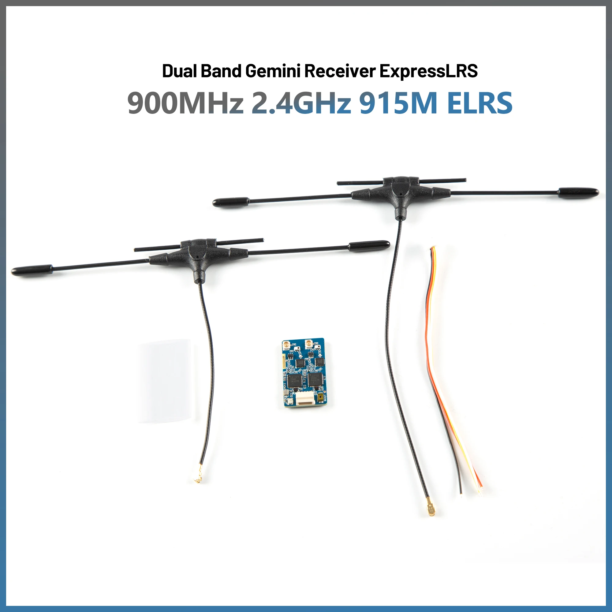 

ELRS Dual Band Gemini Receiver 900MHz 2.4GHz 915M ExpressLRS RX LR1121 ESP32 TCXO Chips for RC FPV Long Range Drone Quadcopter