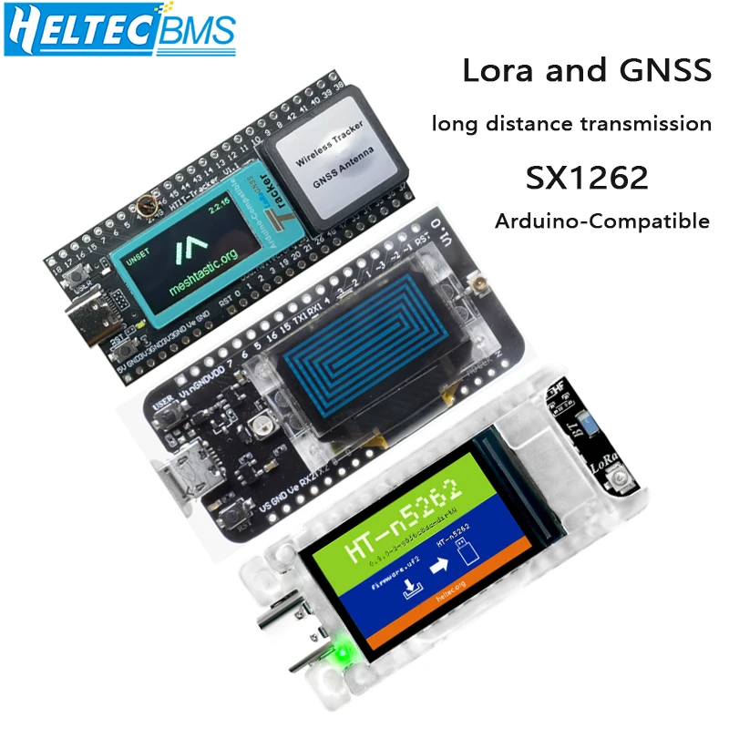 

Heltec Lora GPS ESP32 ASR605x nRF52840 and SX1262 node with GNSS GPS Get location Lora Transmission distance up to 7 kilometers