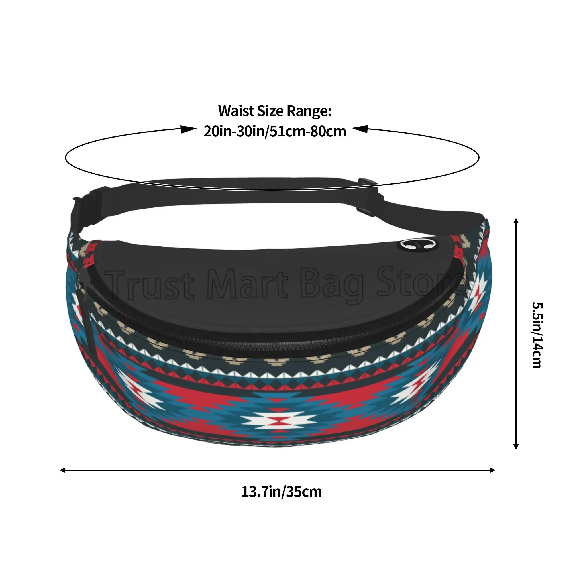 Etnisch Aztec Geometrisch Patroon Heuptasje Voor Mannen Vrouwen Casual Heuptas Voor Hardlopen Wandelen Fietsen Sport Reizen Heuptassen