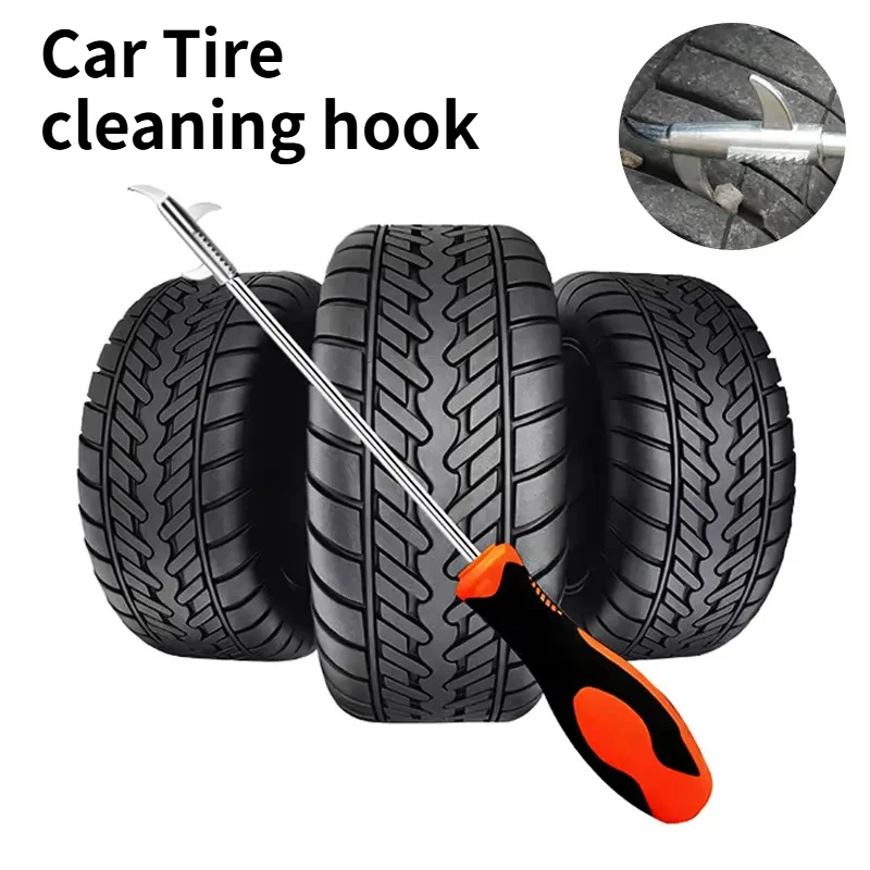 Car Tire Cleaning Hook Stone Tire Gap Buckle Stone Hook Car Tire Buckle Cleaning Tire Pick Stone Tools Tire Repair Accessories