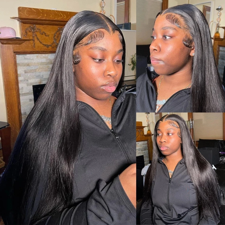 Bone Straight Human Hair Bundles With 13x4 HD Lace Frontal With Extensions Brazilian Weavings 3 Bundles With Closure for Women