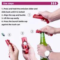 Ouvre-bouteille portable en forme de pistolet, lanceur de capsules pour boissons, accessoire de cuisine et de bar, idéal pour les fêtes 5