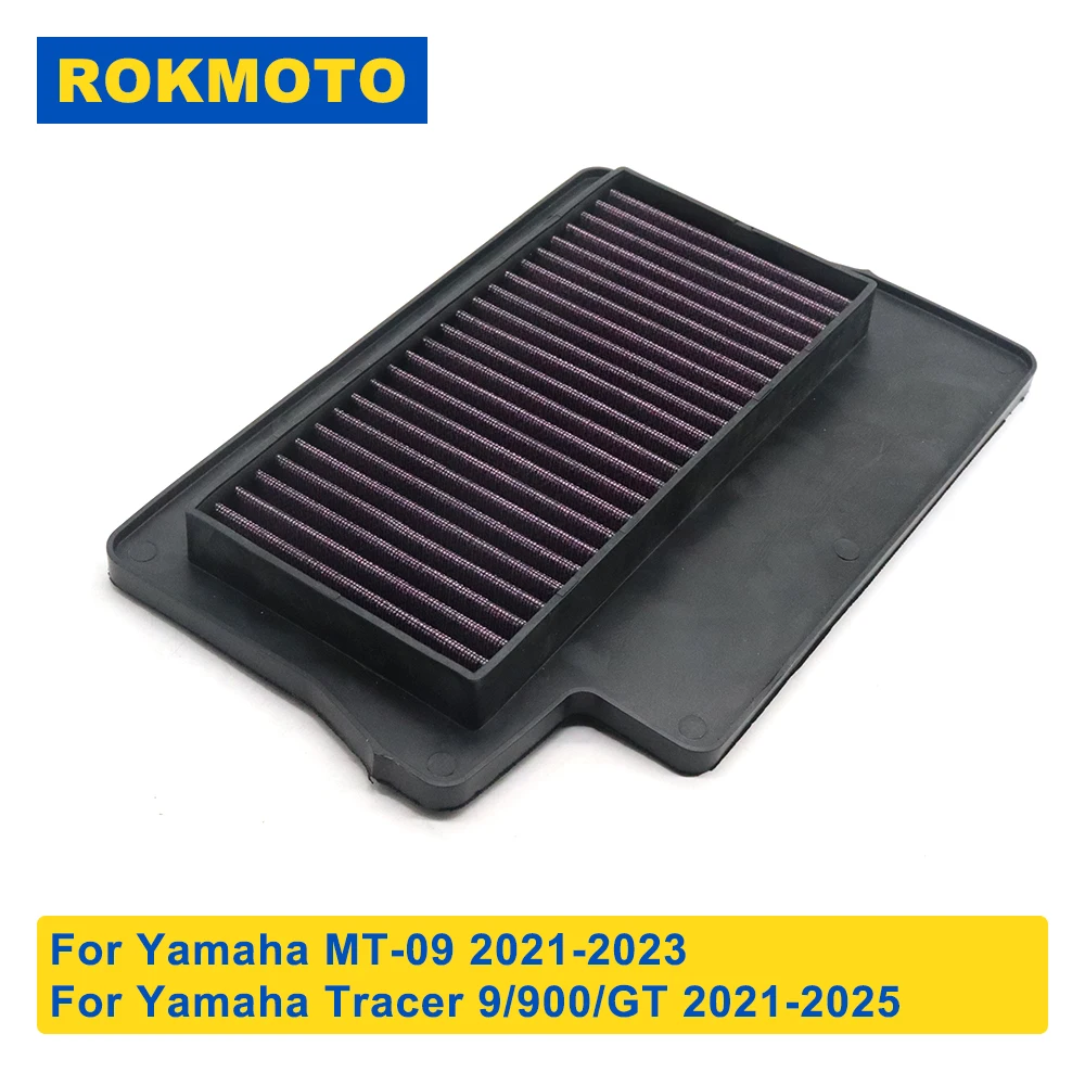 Motorcycle High Flow Air Filter Intake Cleaner Element Replacement For Yamaha MT09 SP Tracer 9 900 GT 9GT 900GT 2021-2025