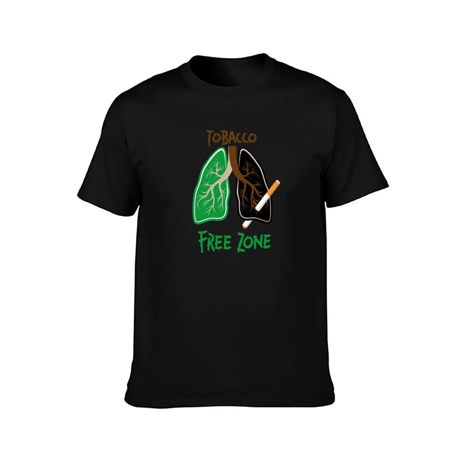 Tobacco Free zone, Anti-smoke T-Shirt, Summer Casual Cotton Tee, Oversized Streetwear Tops, Vintage Graphic Print, 100% Cotton