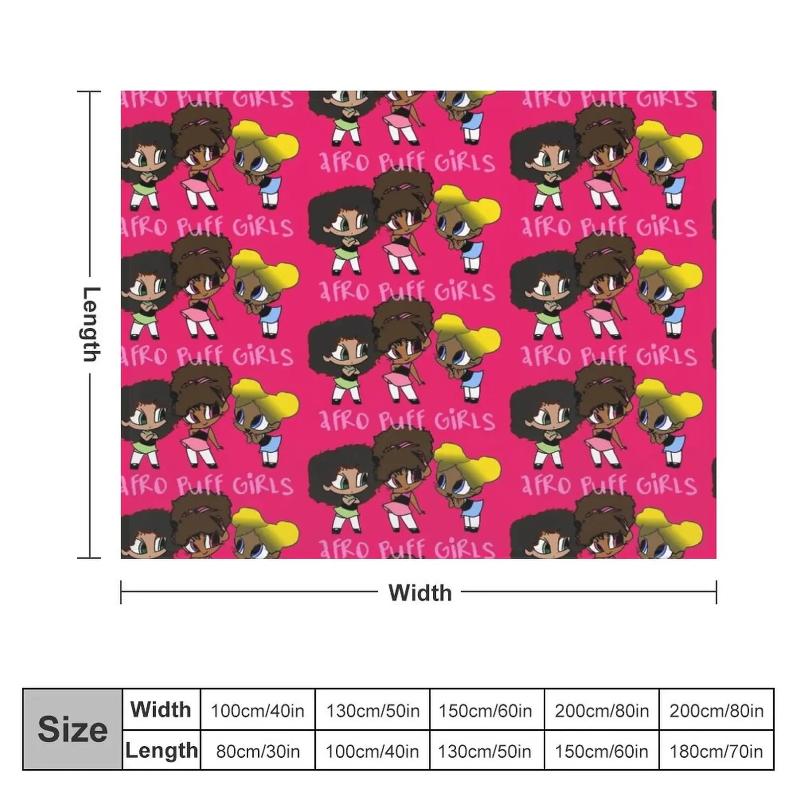 Afro Puff Girls Throw Blanket Giant Sofa Blankets For Baby for babies Blankets