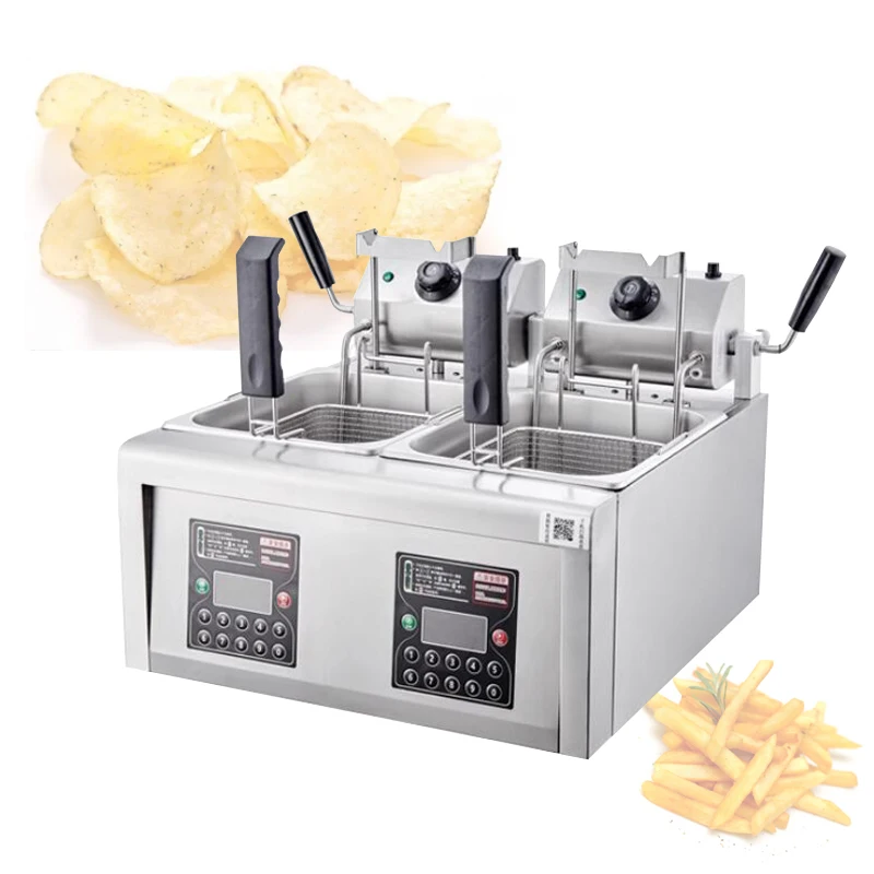 Fryer Electric Cookware for Kitchen Deep French Fries Commercial Fryers Frying Oil Cooker Timer