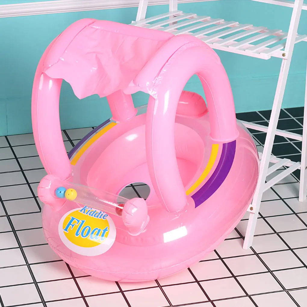 PVC met kinderen opblaasbaar met zonwering zwemring opvouwbare ring vervagen opblaasbaar zwembad speelgoed zwembadvlotter