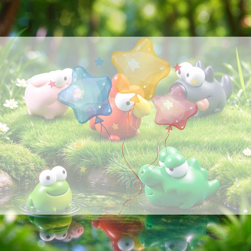 5Pcs Mini Animal Figurine Cute Big Eye Micro Landscape Ornament Small Statue DIY Decor For Fairy Garden Table Decoration