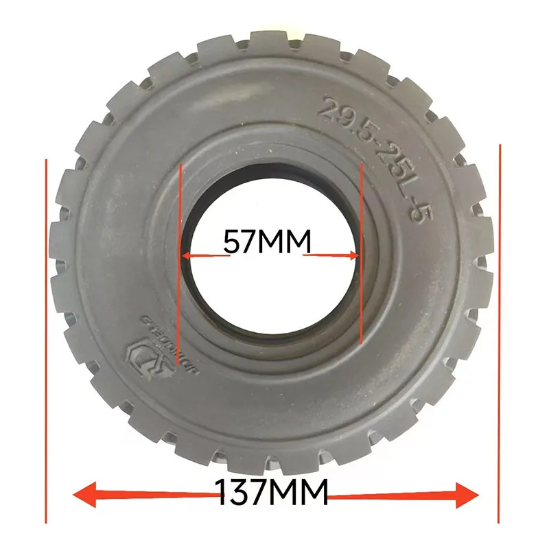 JDM-82 2pcs Outer Diameter 137mm Tire for 1/14 RC Truck Forklift Model Tires Loader Model Tires