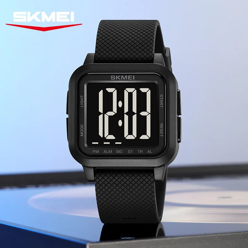 SKMEI 2691 Electronic Watch New Fashion Sports Big Digital Dial Digital Watch Waterproof Timing Alarm Clock Men's