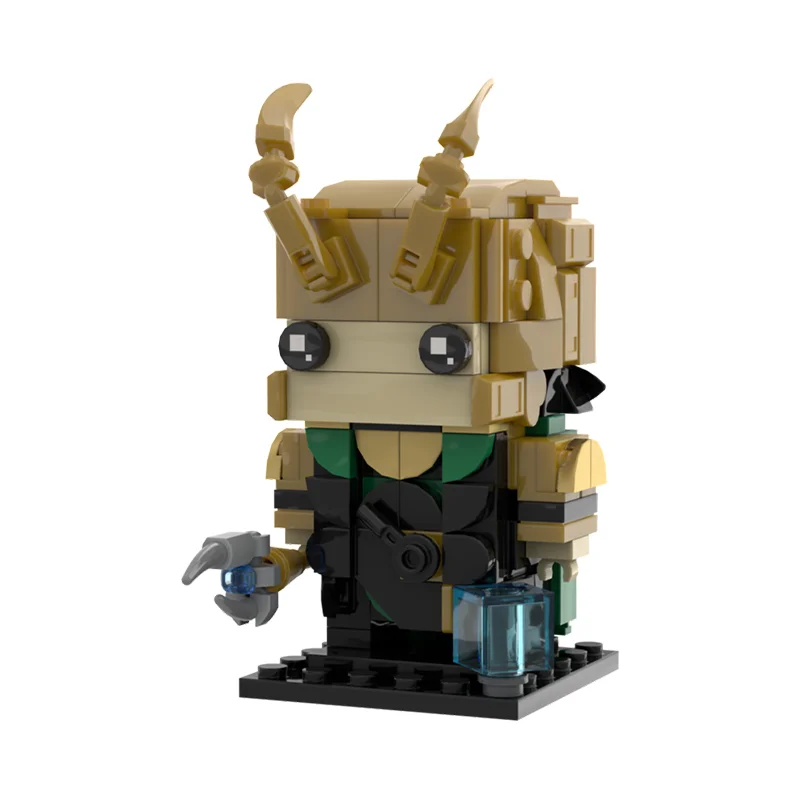 438pcs MOC Super Heroes Marvelal Superhero Loki BrickHeadz Model Building Blocks Christmas Gift Toys Assemble Idea Display Art - view 3