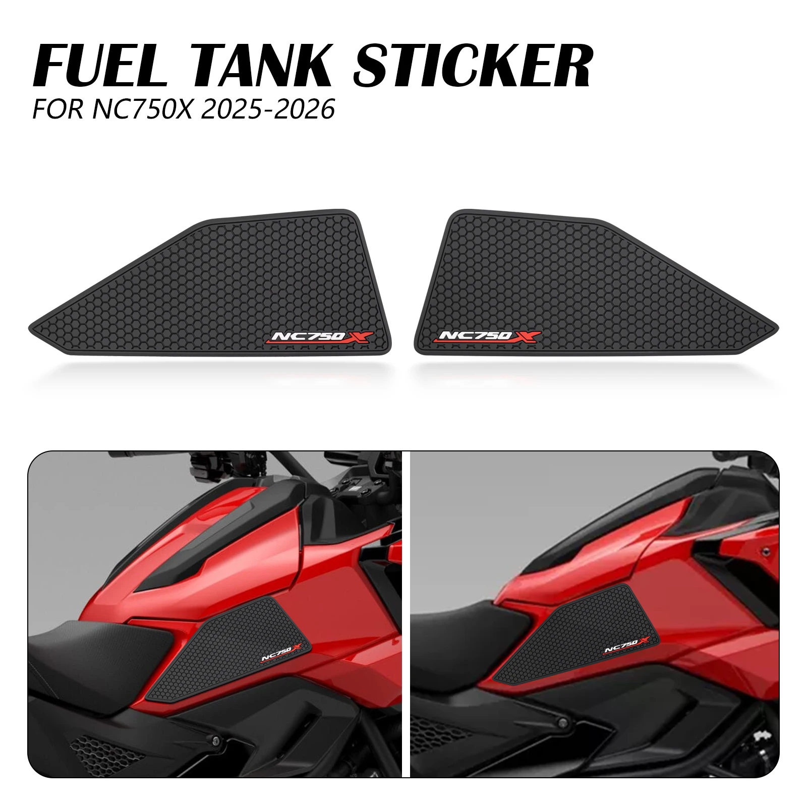 

Для мотоцикла Honda NC750X 2026/2025: Наклейки на топливный бак, боковые противоскользящие и противоцарапные накладки на подножки