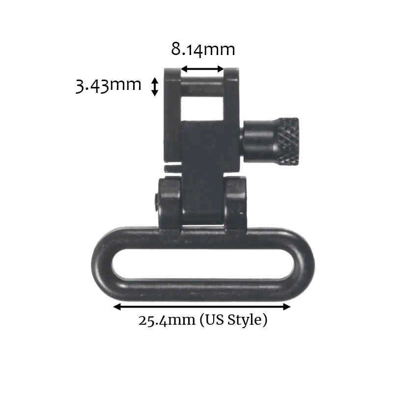 Eslinga de Rifle táctico de 2 piezas, adaptador de montaje giratorio, Clips de fijación, alta resistencia, 300lb, desmontaje rápido, accesorios para