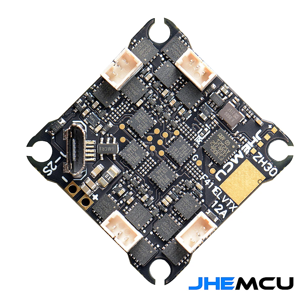 JHEMCU-Contrôleur de vol pour importateur FPV, F411, ELVTX, BLHELIS, 12A, 4 en 1, ESC, 5.8G, 400mW, VTX, ELRS, 2.4G, RX, AIO, 25, 5x25,5mm, 1-2S