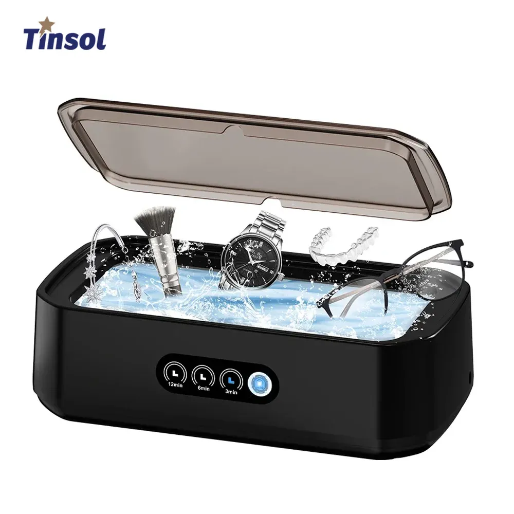 TINSOL 650 ml ultrasonic cleaner 49KHZ high frequency vibration cleaner for cleaning glasses, jewelry, dentures and jewels