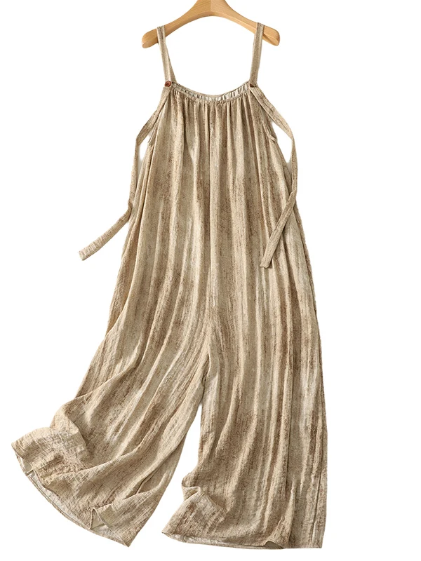 Summer Thin Wide Leg Overalls Women's Casual Drapey Loose Comfortable Japanese Design Sensation Jumpsuit Commute Sle High W...