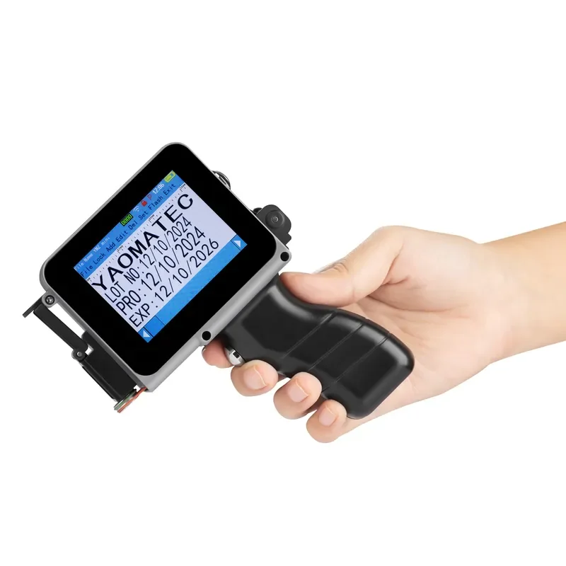 Yaomatec 12.7mm Mini Expiry Date Logo Label Code Inkjet Printer Handheld Digital Portable Inkjet Printer for Metal Plastic