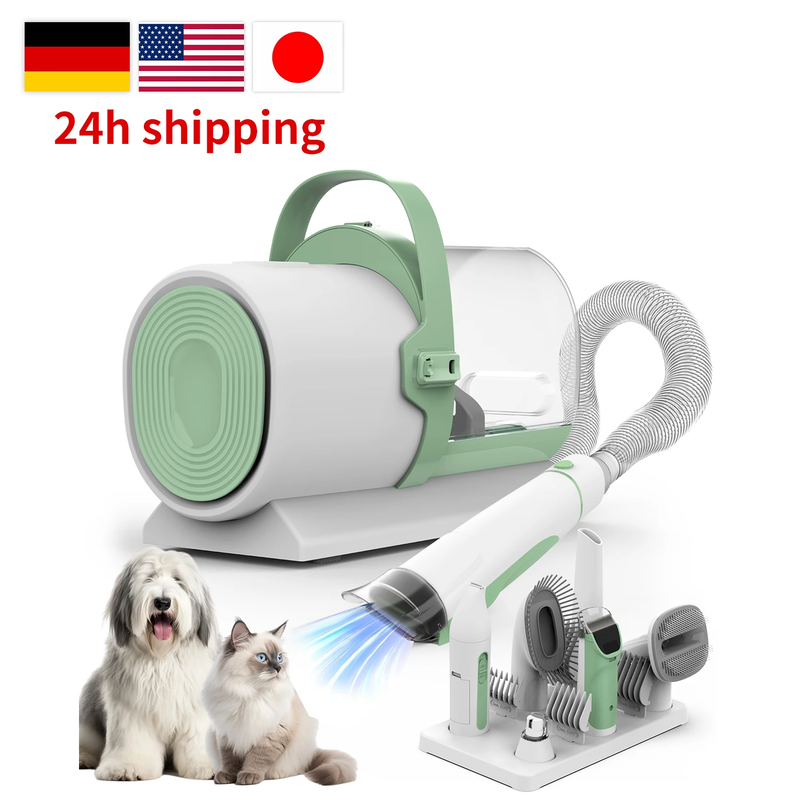 

STLF JW Dogs Hair Remover Electric Clippers Paw Trimmers Blades Combs Cats Nail Grinder Vacuum Pet Cleaning Grooming Products S