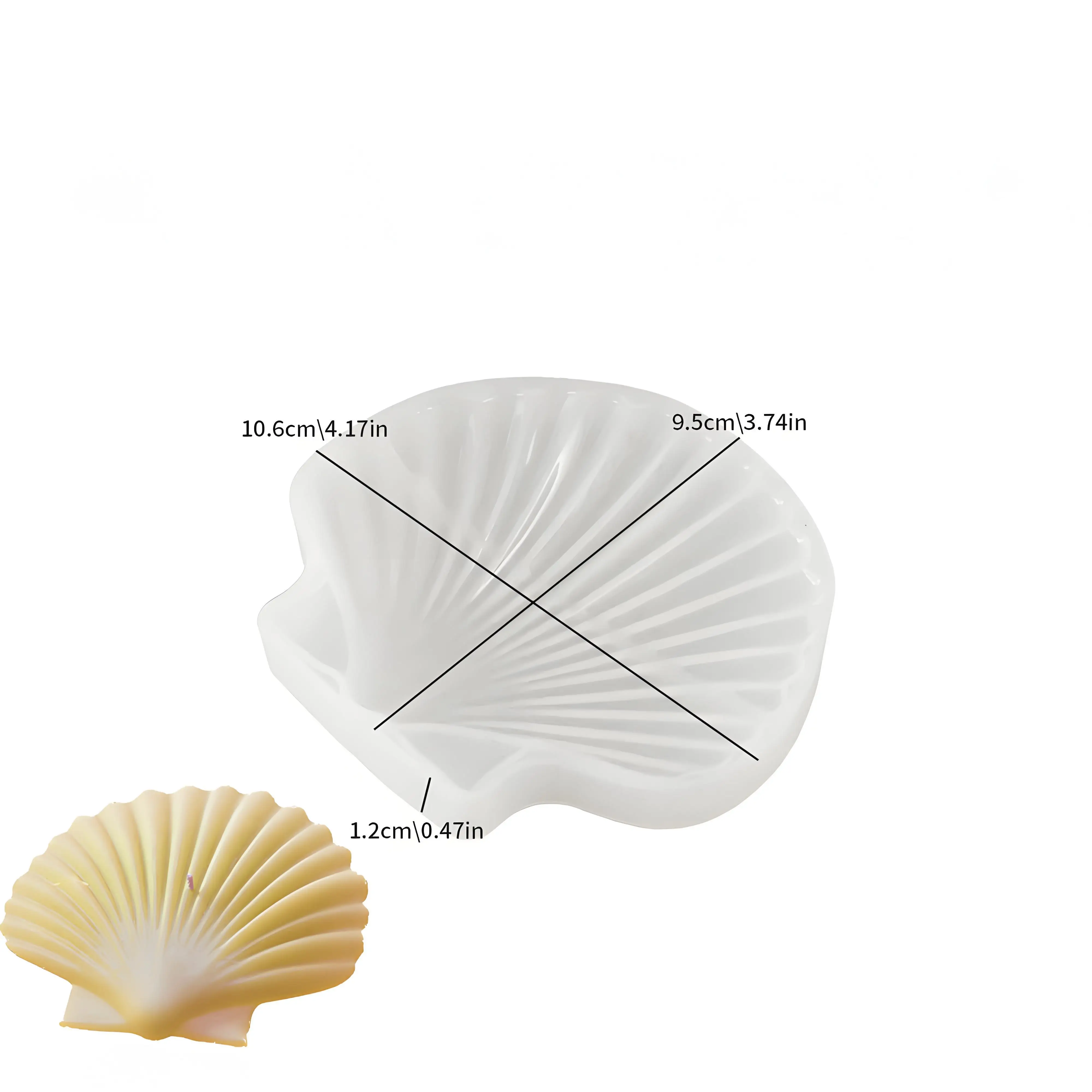 DIY Shell Candle Tray Silicone Molds, Craft Seashell Creative Jewelry Making Mould Plate Dish Ashtray Mould For Resin Epoxy
