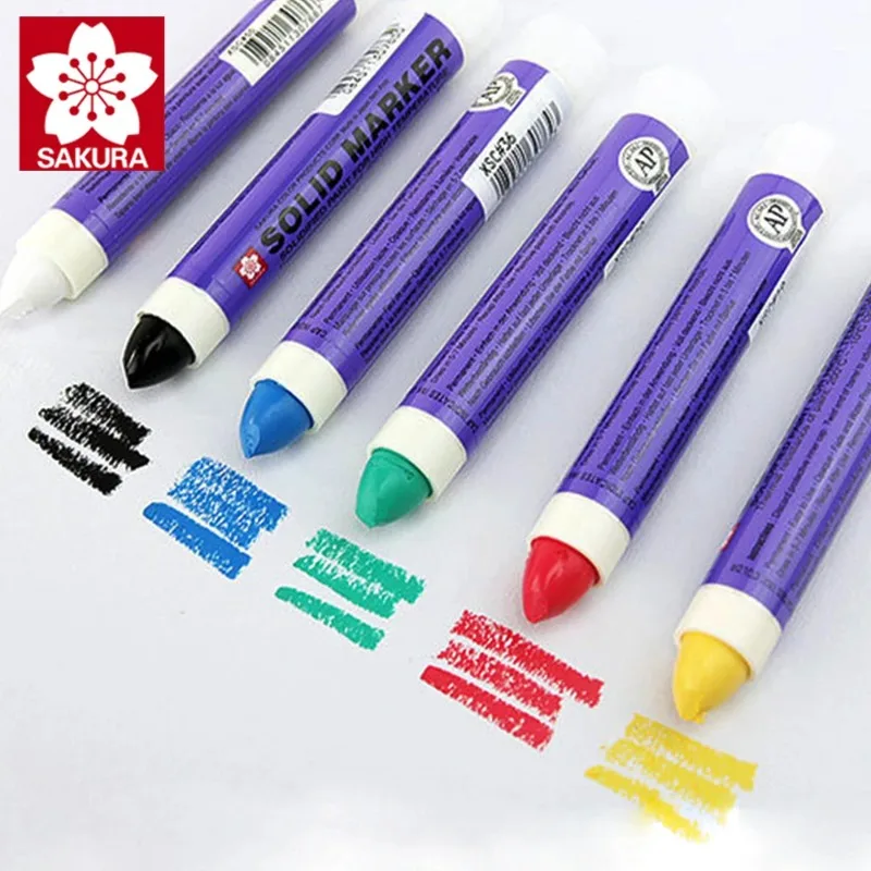 Color Solid Paint Pen Underwater Writing Industrial Crayon Multi-purpose Steel Rubber Wood Board Waterproof Durable Marker Pen