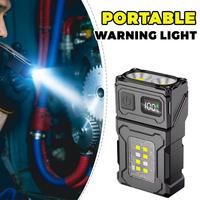 MINI USB Rechargeable LED Flashlight Portable Tail magnet flashlight Super Bright Camping Lantern Side COB emergency light