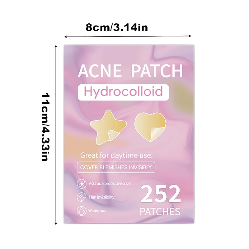 252pcs brufolo Patch Acne invisibile rimozione dell'acne adesivi per la cura della pelle correttore viso Spot strumenti per il trucco di bellezza