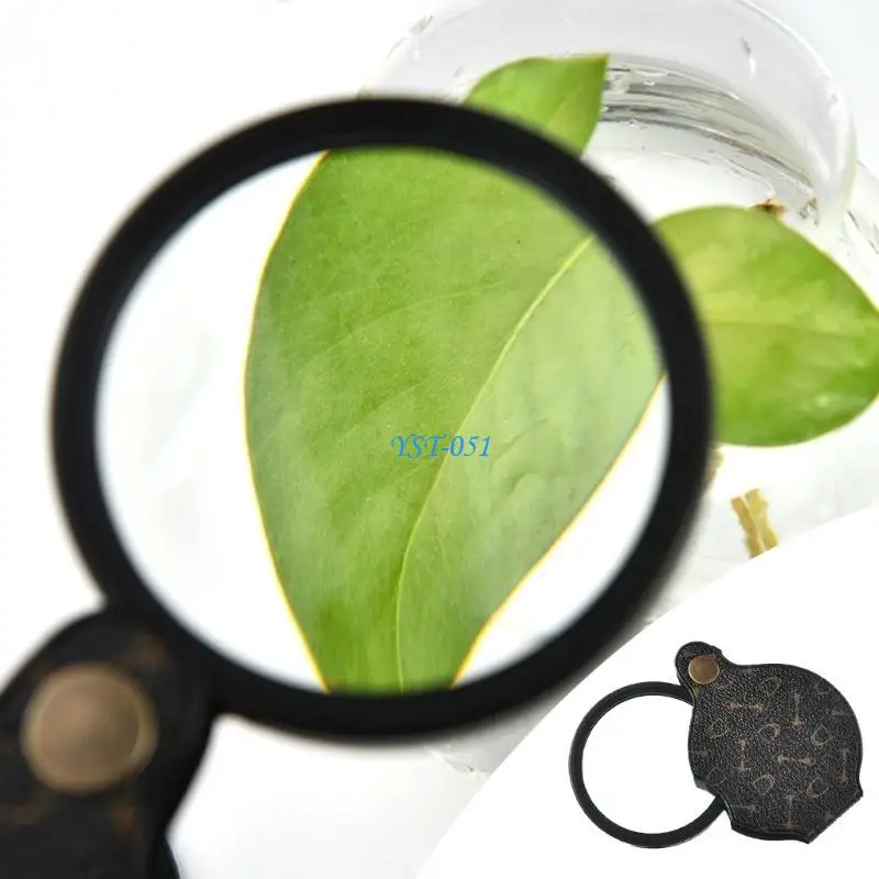 

E15A 15X Glass Foldable & Easy to Carry Magnifier with Leather Sleeve