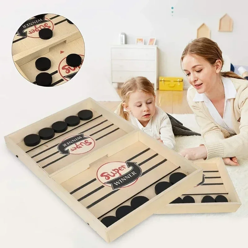 Table Fast Hockey Sling Game Catapult Chess Parent-child Interactive Game Toy Winner Board Chess Games Toys for Children