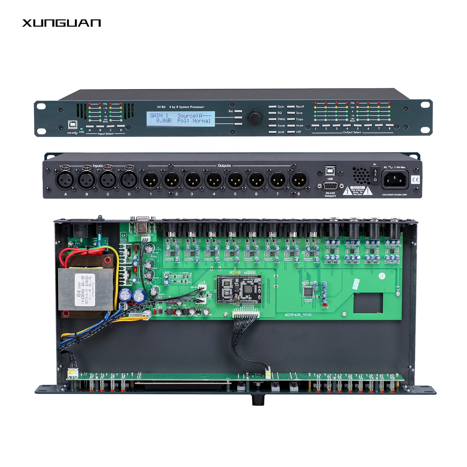 

4.8SP DriveRack Simple Version 4 Inputs 8 Outputs Digital Speaker Professional Audio Processor for Stage Performance Party Event
