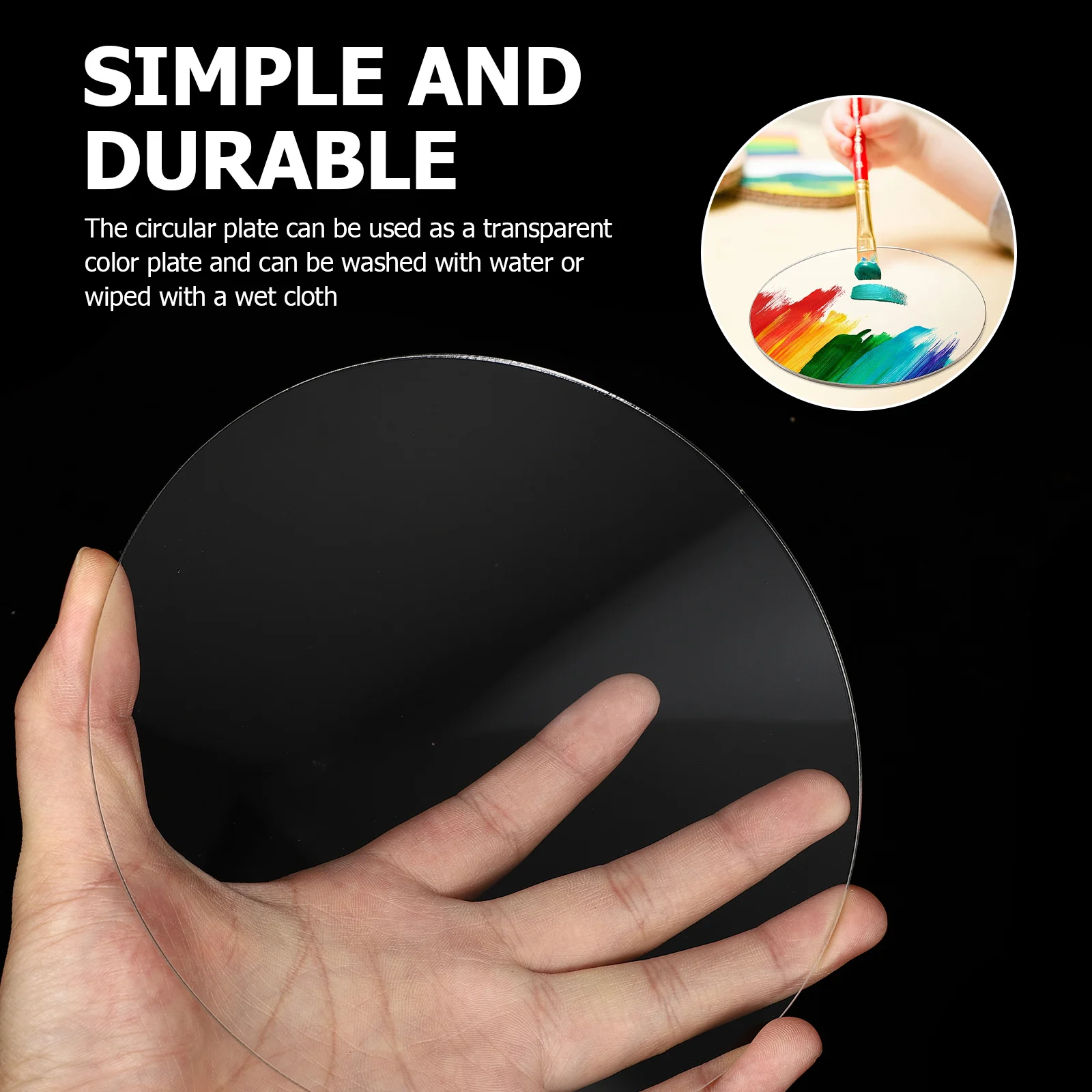 

10 Pcs Acrylic Discs Round Cake Transparent Boards Child Rounds Decorative Disk