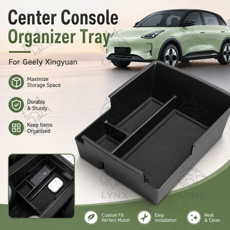 For Geely Xingyuan Center Console Armrest Box Storage Organizer Tray Car Accessories Special Modification Parts
