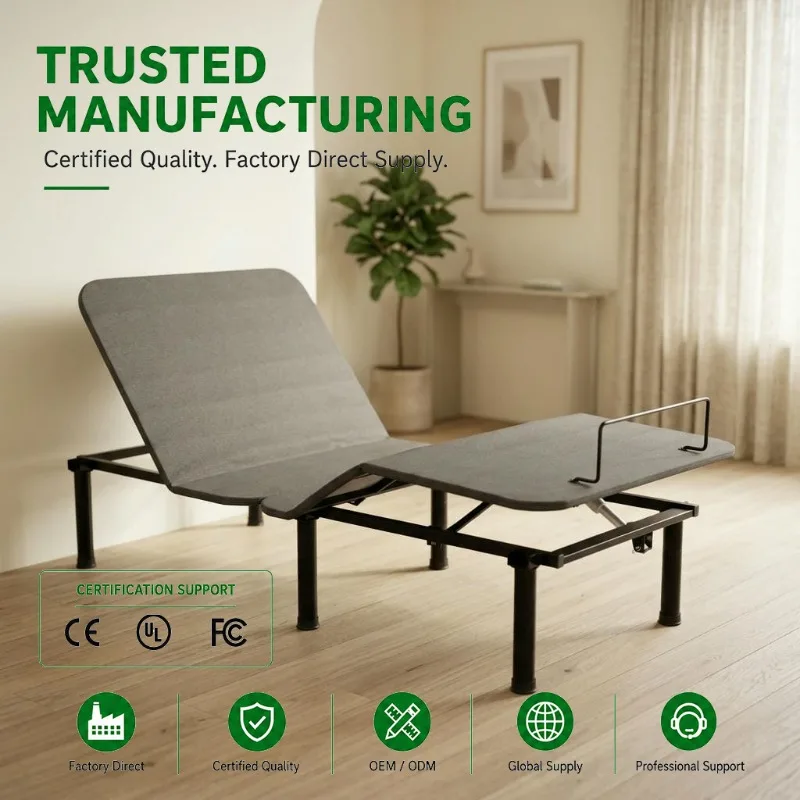 Electric bed frame, intelligent adjustable bed household OEM/ODM