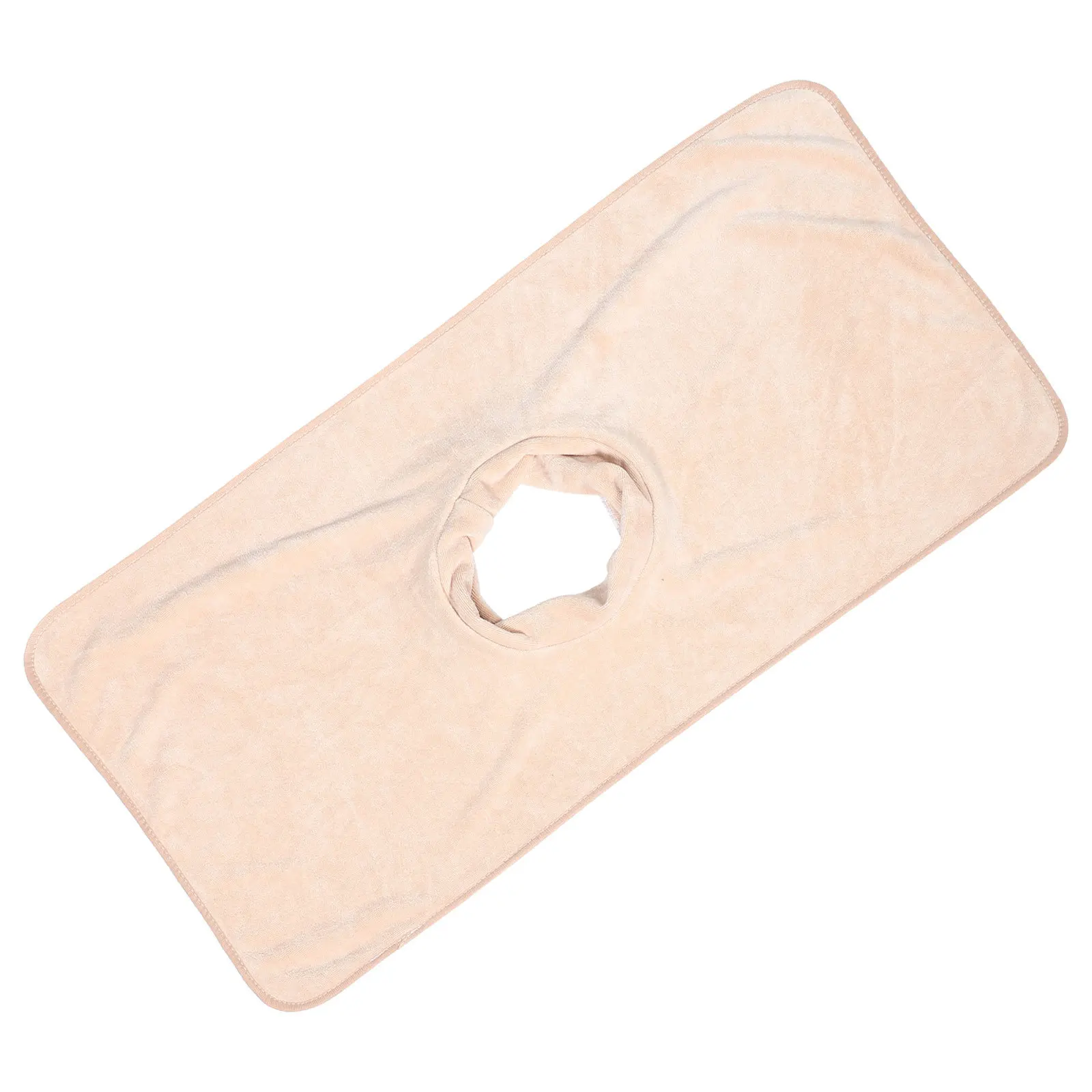 

Beauty Salon Massage Bed Cover Khaki 80x40cm Reusable Face Hole Towel Facial Pad Spa Table Sheets Facial Bed Cover