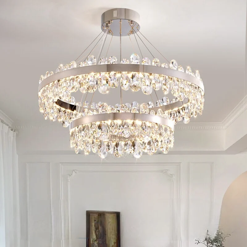 

Home Decoration French High-End Chandelier Living Room Light 2025 New Crystal Light Dining Room Light Atmospheric Chandelier