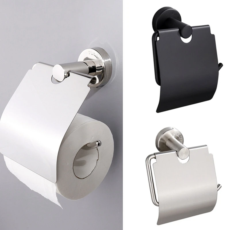 Bathroom Roll Holder Wall Mounted Toilet Paper Holder Stainless Steel Tissue Holder For Bathroom