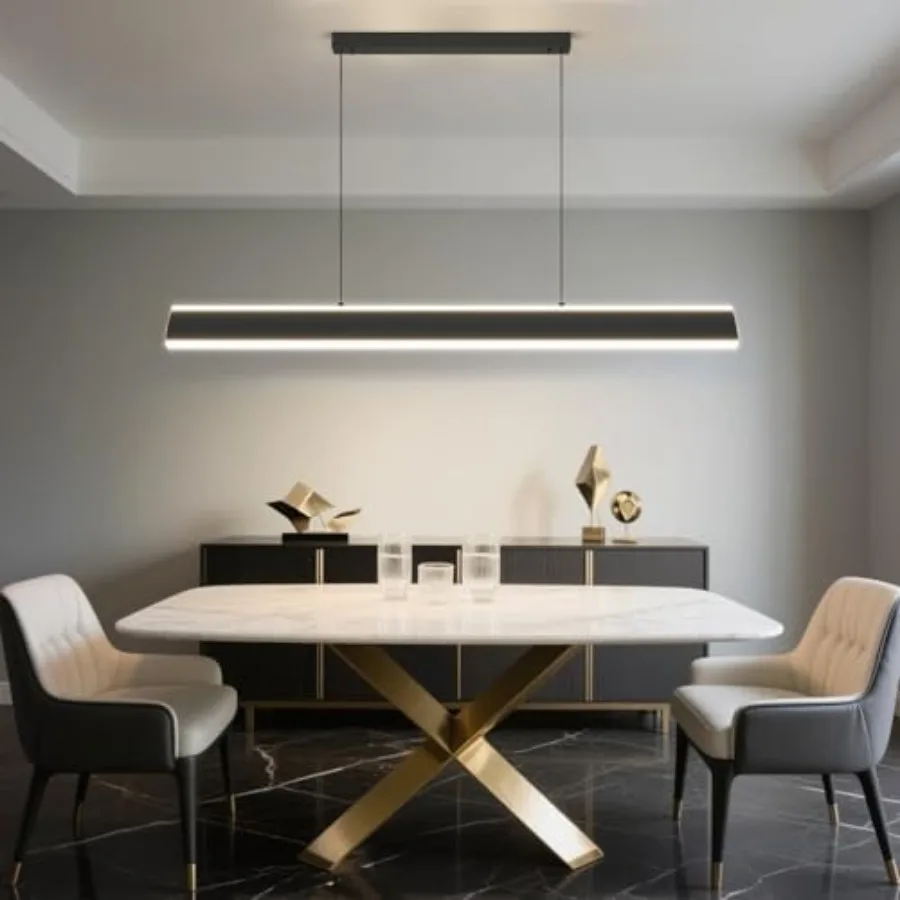 

Modern Chandelier Light LED Pendant Light with Remote Control 3000k-6500K Adjustable Color Temperature Aluminum Island Lighting