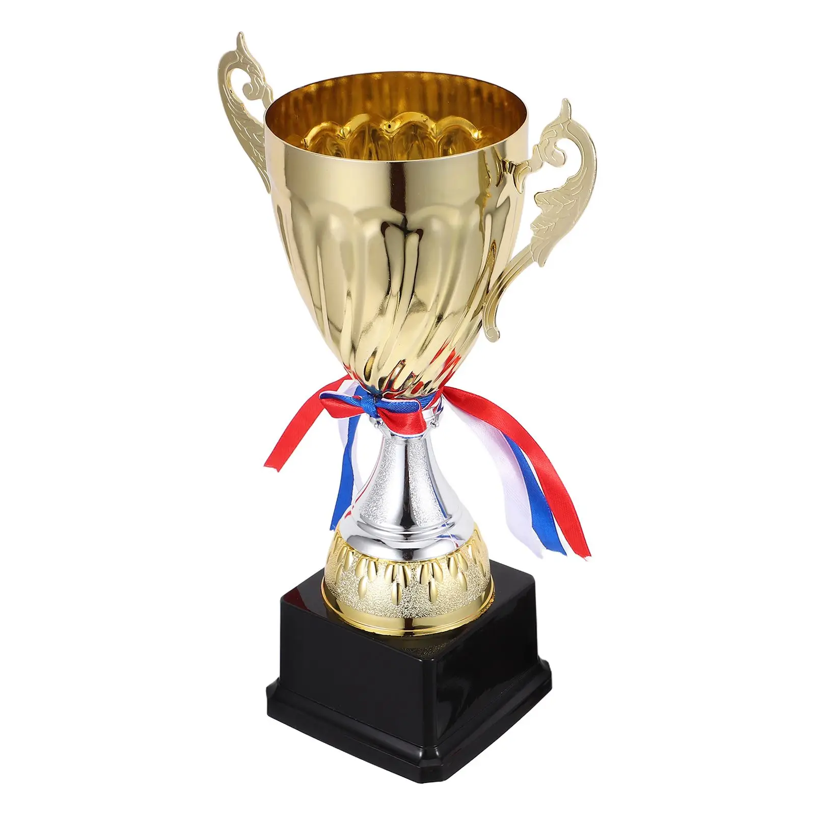 

Metal Trophy Sports Competition Great Game Student Kid Gifts Golden Cup Black Base Award Prize Team Souvenir