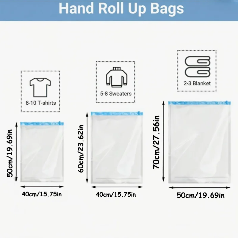 2 قطعة/المجموعة كيس ضغط بدون مضخة! كيس توفير المساحة - لا حاجة إلى فراغ أو مضخة أثناء السفر، بأسعار معقولة ومريحة للغاية #3