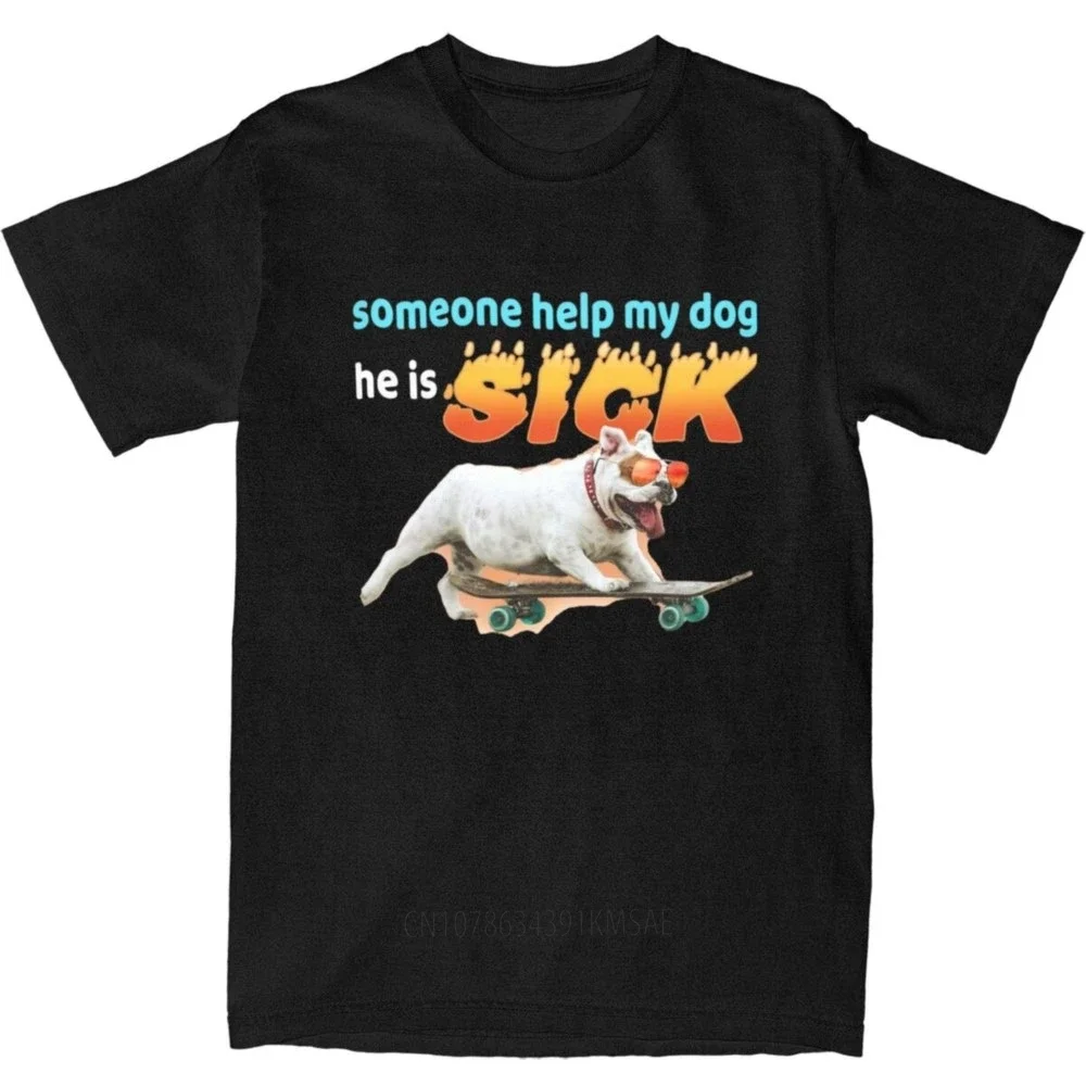 Men Women Funny Skater Dog Meme T-Shirts Apparel Fashion Cotton French Bulldog Skateboarding T Shirts Top Tee Clothes Unique