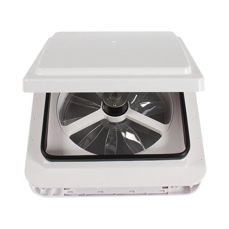 

OEM 11''DC12V 360mm Manual Control With LED Super Strong Quality Caravan White Lid Travel Trailer Roof Fan RV Vent