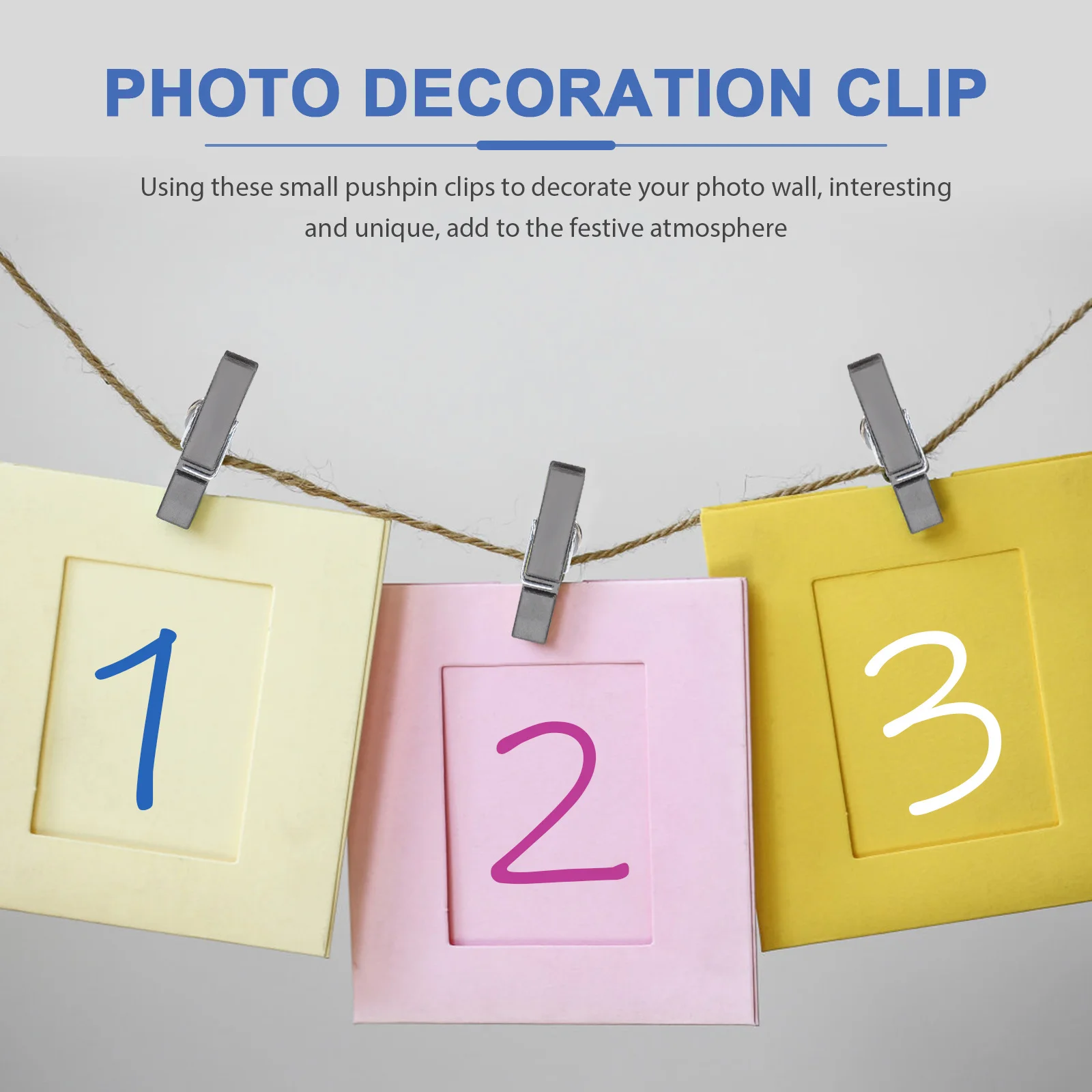 50pcs Colorful Push Pin Clips Iron Plastic Reusable No Hole Photo Wall Decor Multi-Function Household Picture Hanging Nails